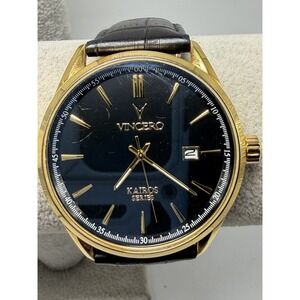 Vincero Kairos New Battery Mens Watch 42MM 8" Leather Band
